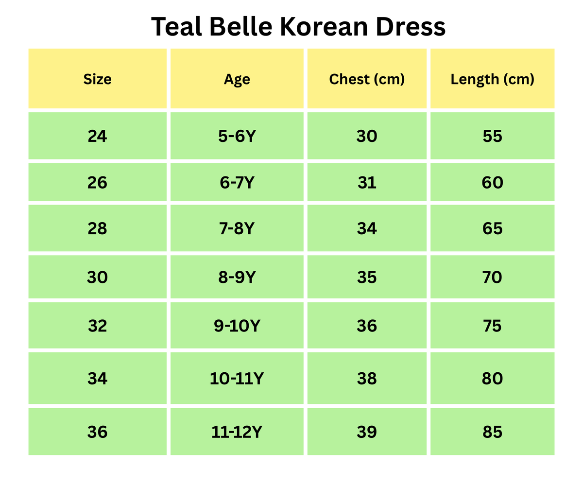 Teal Belle Korean Dress