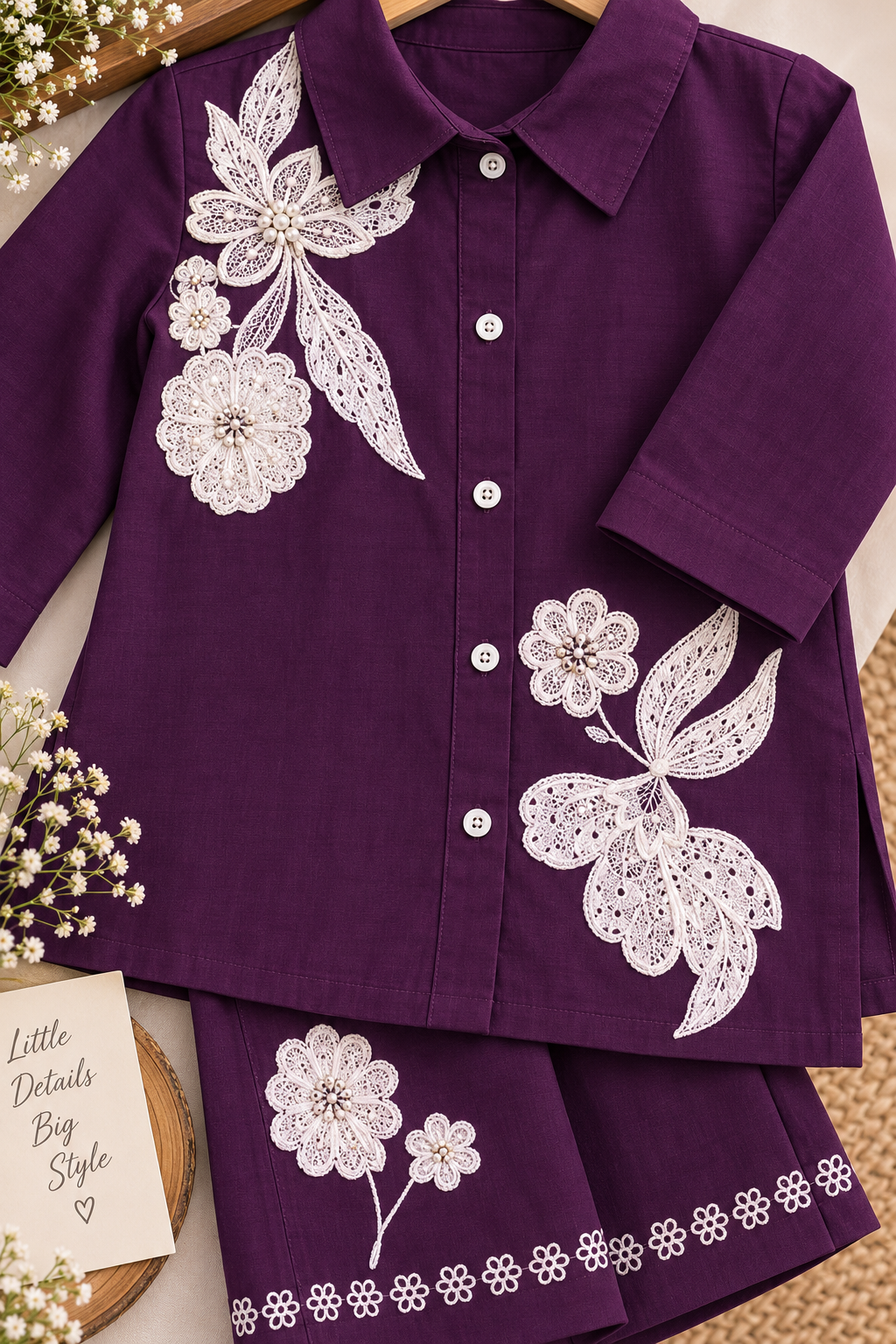 Purple Petal Co-ord Set