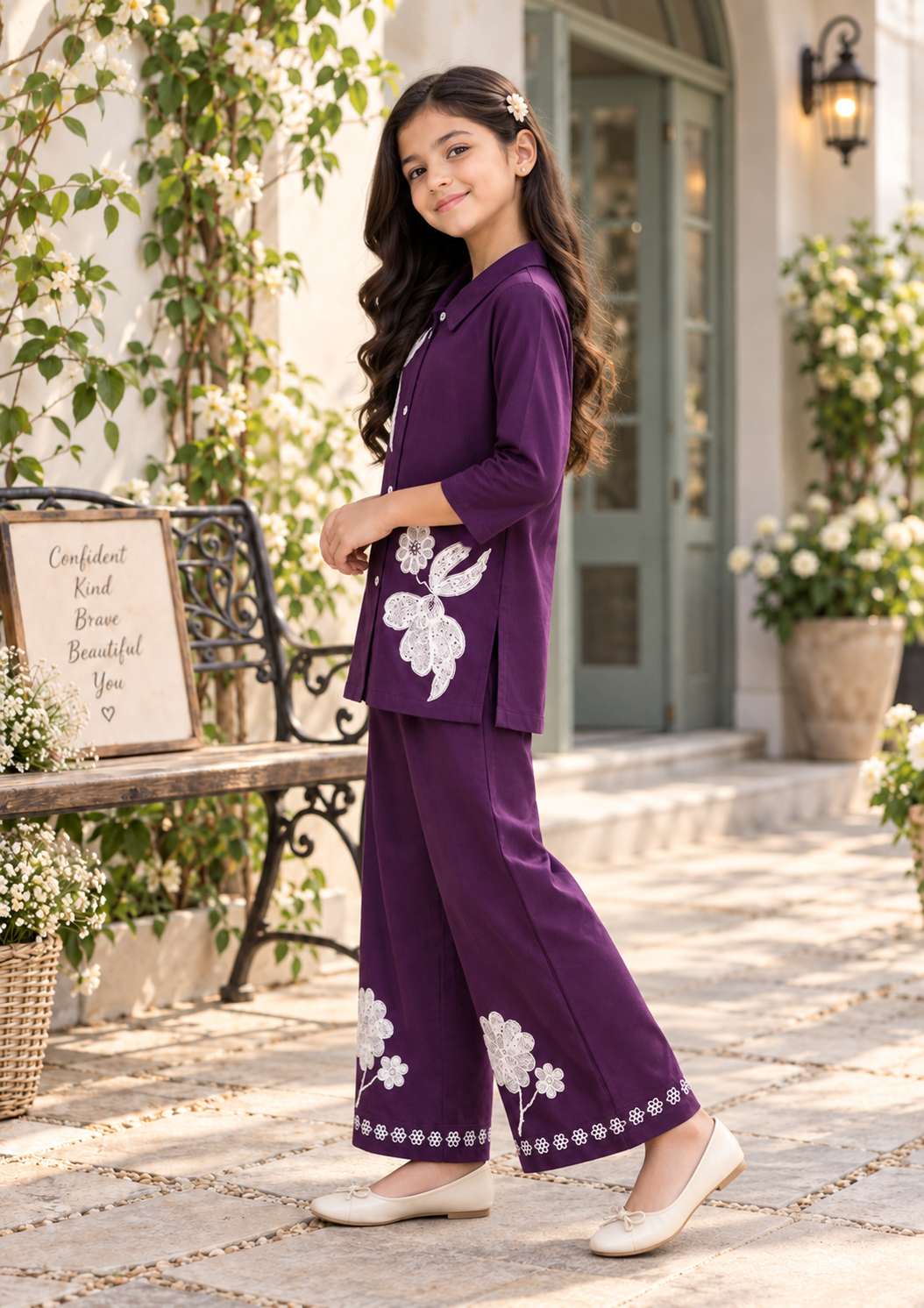 Purple Petal Co-ord Set