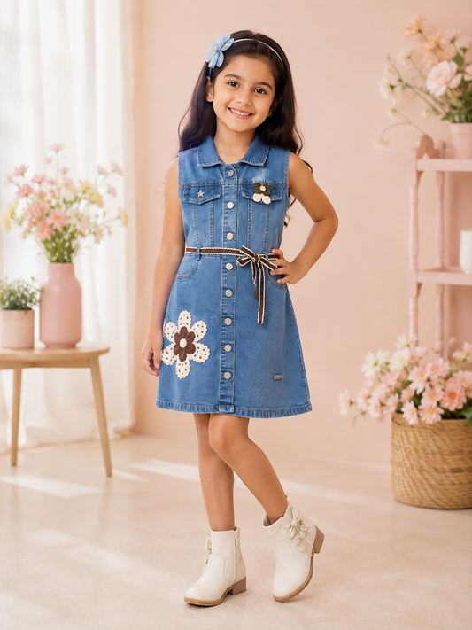 Denim Daisy Charm Dress